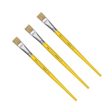 Imagem de Kit 3 Pincel Chato Longo Cerda Natural 815-20 Nº20 Tigre