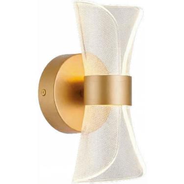 Imagem de Arandela Roll Moderna Dourada E Acrílico Translúcido