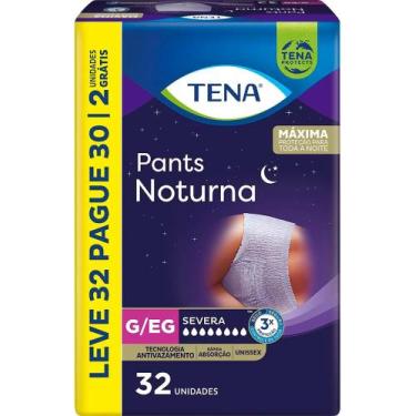Imagem de Fraldas descartáveis tena pants noturna unissex g/eg leve 32 pague 30