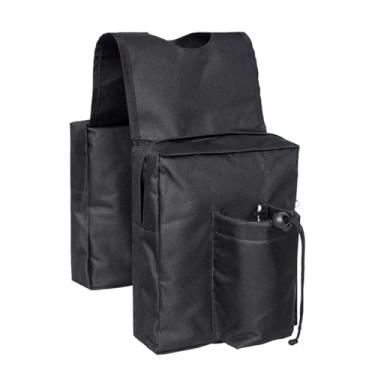 Imagem de Bolsa de Tanque de Motocicleta, Bolsa de Sela de ATV Universal Sacos de Armazenamento Estanques Sacos de Sela Com Bolso Com Vários Bolsos para ATV UTV Acessórios para (Exército) (Preto)