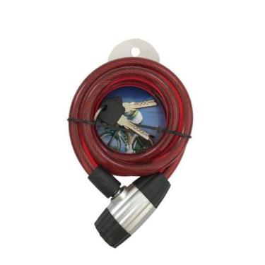 Imagem de Cadeado Trava NIPARTE 12x1200mm Cabo Aço Grosso c/Tampa Anti Poeira p/