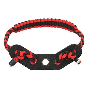 Imagem de plplaaoo Corda de nylon espessa, arco com arco e flecha, alça ajustável para arco e flecha, acessório de tiro ao ar livre para arcos recurvos compostos