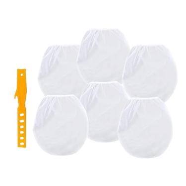 Imagem de Ｂｅｓｇａ Sacos de filtro de tinta de 6pcs Sacos de filtro líquido com abertura elástica prática inclui o filtro de malha fino da haste de agitação para pintura