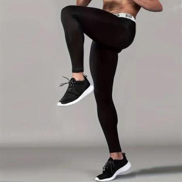 Imagem de Calça Térmica Masculina Legging Esportiva Segunda Pele com Bolso - Sli