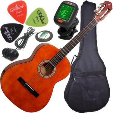 Imagem de Kit Violão Giannini Eletroacústico C/ Capa Afinador S14 Nt