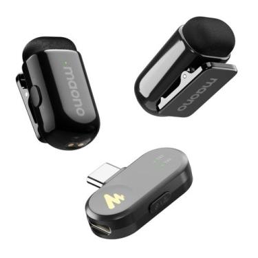 Imagem de Microfone de lapela sem fio MAONO Wave T1 Mini para iPhone