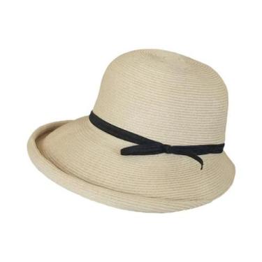 Imagem de Chapéu Balde de Palha para Praia - Proteção Solar com Viseira e Cinto,