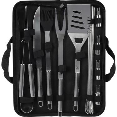 Imagem de Faca KIT Churrasco INOX 16 Peças Premium BEL