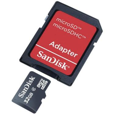 Imagem de Cartão Micro SDHC Card e Adapter 32GB, SanDisk, Preto