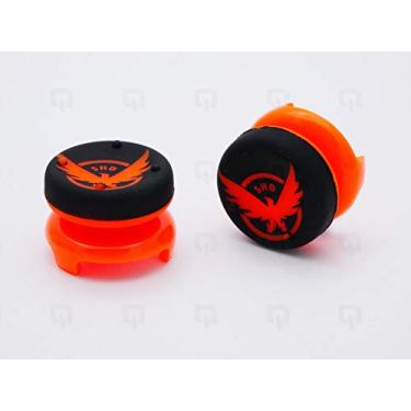 Imagem de Tampa de silicone analógico extensores polegar aderente capa de joystick boné capa de polegar alto roqueiro para PlayStation 4 PS4 Xbox 360 PS3, Laranja