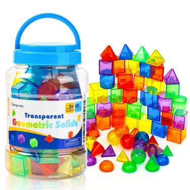 Imagem de Formas 3D de jogos de portas de brinquedo para ensinar com 60 peças pa