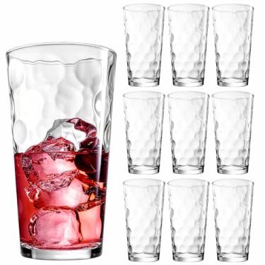 Imagem de Conjunto de 10 copos de vidro Highball da Home Essentials, vidro de 500 ml, para água, suco, coquetéis, chá gelado