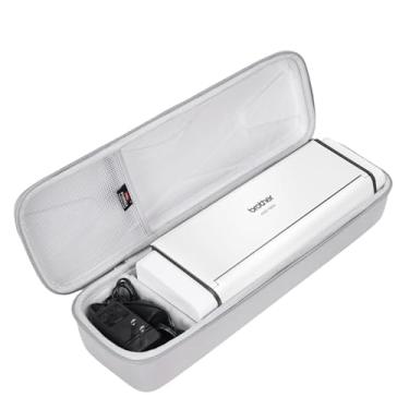 Imagem de FBLFOBELI Estojo rígido de viagem para Brother ADS-1250W / ADS-1700W / ADS-1800W / ADS-1200 / ADS-1300 Wireless Compact Desktop Scanner, bolsa protetora de armazenamento (apenas capa) (cinza)