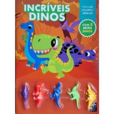 Imagem de Livro Para Ler, Colorir E Brincar - Incríveis Dinos