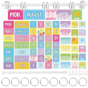 Imagem de JarThenaAMCS Candyland Conjunto de quadro de avisos colorido com 68 cartões e suporte ajustável para sala de aula, casa, escritório, decoração DIY