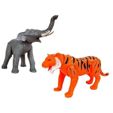 Imagem de Brinquedo Gigantes da Natureza Elefante e Tigre - Diversão garantida -