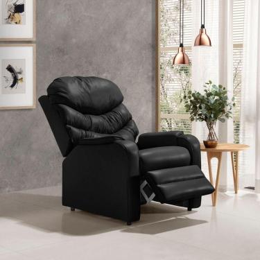 Imagem de Poltrona Portinari Reclinável Sala Quarto Consultório Corano Preto