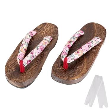 Imagem de Cutey May Sapatos Tradicionais Japoneses Infantis, Sandálias De Madeira, Tamancos Geta, Nezuko, Cosplay, Meninos E Meninas, Fantasia Rosa