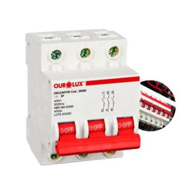 Imagem de Disjuntor Tripolar Din 3 Polos Trifasico Amperes Curva C Disjuntor Tri