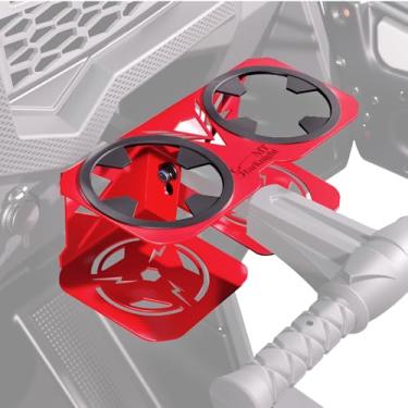 Imagem de StarknightMT Suporte de copo para barra de apoio de passageiros RZR, suporte de bebida UTV com borracha atualizada para copos de 510.3-1,134.0 g compatível com Polaris RZR 1000 XP 14-23, 900 14-20, XP