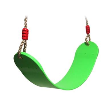 Imagem de Thaibna Elastische Kinderschaukel Bunte EVA Soft Board U-förmige Schaukel Sitz Schaukel Kinder Garten Outdoor Schaukel (Green)