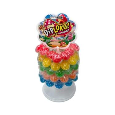 Imagem de Pirulito DipLoko Cogumelo - Display C/ 60x15g
