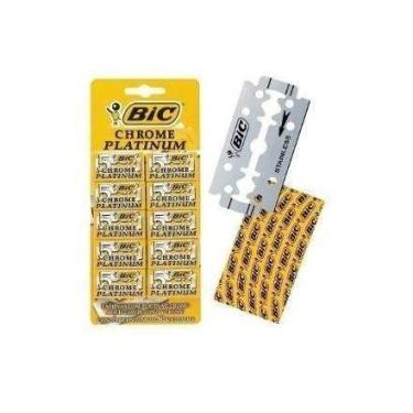 Imagem de Lâmina de Barbear Bic Chrome Platinum Cartela 50 Unidades