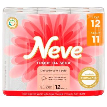 Imagem de Papel Higiênico Folha Dupla 30m Com 12 Rolos Neve