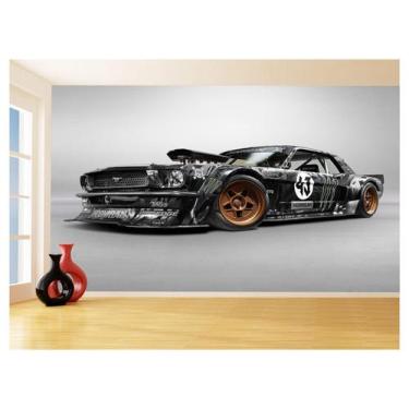 Imagem de Papel De Parede 3D Carro Antigo Ford Mustang Hot 3,5M Cxr53 - Você Dec