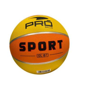 Imagem de Bola de Basquete Pro Sport Tamanho 7 GL-B3 8507 em Borracha para Quadr