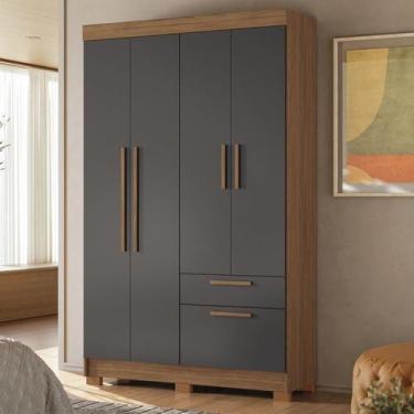 Imagem de Guarda-roupa Londrina 4 Portas 2 Gavetas Mdp - Santos Andirá