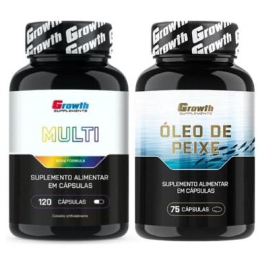 Imagem de Kit Multivitaminico 120 Caps + Omega 3 75 Caps Growth