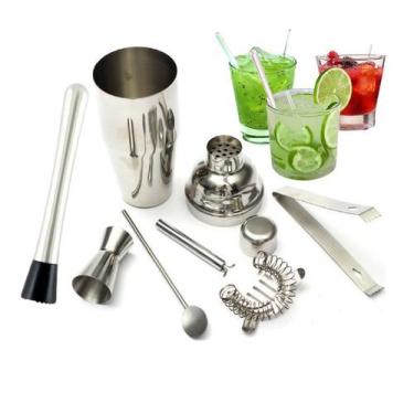 Imagem de Kit 6 Peças Coqueteleira Caipirinha Barman Bartender Profissional - In