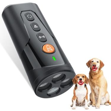 Imagem de AOZOOM Dispositivos de dissuasão de latidos de cães, dispositivo antilatido para cães com emissores sônicos 3X, dispositivos ultrassônicos anti-latido com alcance de 6,8 m, eficiente para impedir que