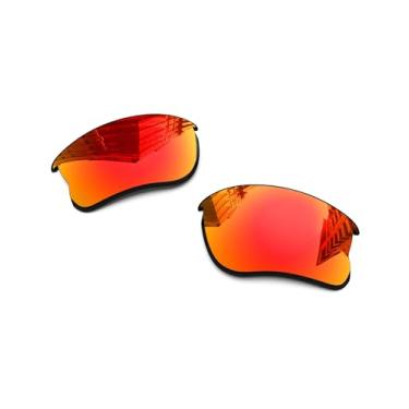 Imagem de Lentes de reposição polarizadas de 1,6 mm para óculos de sol Oakley Flak Jacket XLJ, proteção UV, lentes espelhadas escuras - Mais opções, Azul gelo - polarizado espelhado, One Size