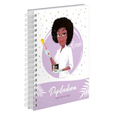 Imagem de Agenda Comercial 2026 Personalizada Capa Dura Depiladora Cabelo Crespo Cores (Lilás)