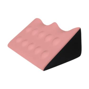 Imagem de YWJLQH Almofada de cunha para cama, apoio para pernas, apoio para as costas, almofada de elevação para as pernas, para dormir, gravidez, cintura, Rosa