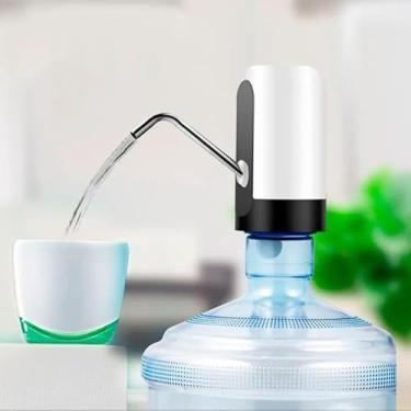 Imagem de Bebedouro Bomba Elétrica Para Garrafão Galão D'água 5 a 20 Litros Recarregável Portátil para Carregamento Automático USB