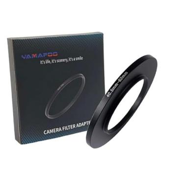 Imagem de Adaptador de anel de metal para cima/para baixo compatível com câmeras mirrorless DSLR Lens, conversor de rosca de filtro UV CPL ND, preto (40,5-62)