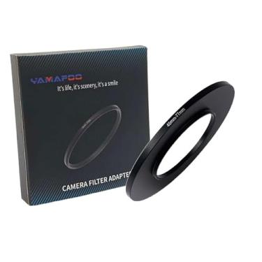 Imagem de Adaptador de anel de metal para cima/para baixo compatível com câmeras mirrorless DSLR Lens, conversor de rosca de filtro UV CPL ND, preto (46-77)