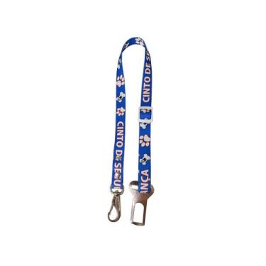 Imagem de Cinto de Segurança para Cães Cachorro Seda 15mm - FLOP, Azul