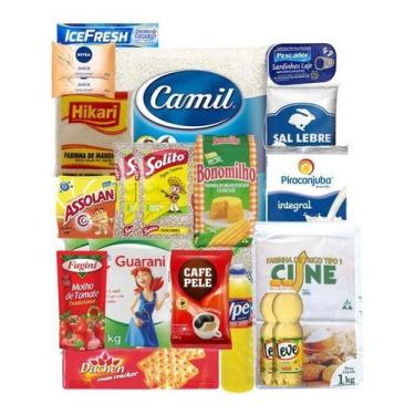 Imagem de Cesta Básica Econômica Completa Alimentos Essencial 23 Itens - Higipac