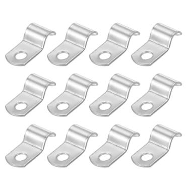 Imagem de PATIKIL 1/3" (8 mm) Correia de tubulação rígida, 12 peças braçadeira de conduíte de aço inoxidável 304 1 furo engrossar suporte de tubo braçadeira de tubo para fixação de fio de cabo de tubulação