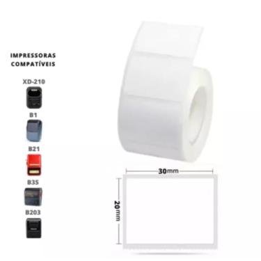 Imagem de 1- ROLO DE ETIQUETA NIIMBOT 30X20 COR: BRANCO - 320 ETIQUETAS PARA IMPRESSORAS B1/B21/B3S/B203