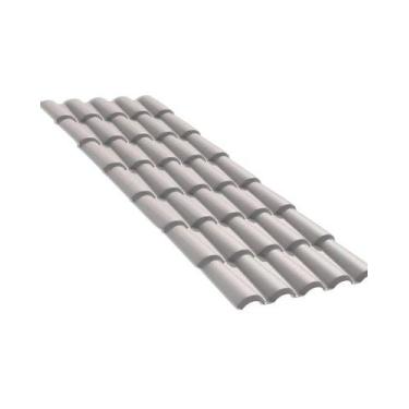 Imagem de 10 Telhas Pvc Colonial Cinza 230 Cm X 86 Cm Permatti