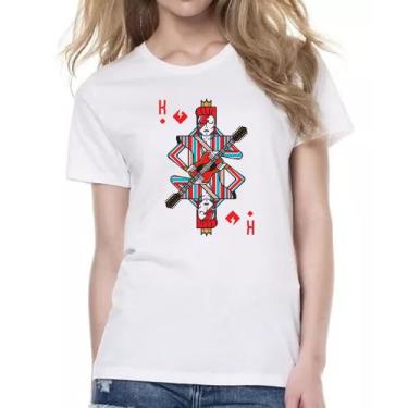 Imagem de Camiseta Baby Look Baralho Rei David Bowie - Alearts, M