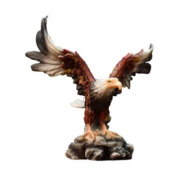 Imagem de BLWOTMOR Estatuetas Criativas de águia Da Sorte, Estátua de Resina Colecionável, Escultura Animal, Ornamento de Mesa para Estante de Mesa, Prateleiras, Acessór, 14,5cm x 10cm x 15cm