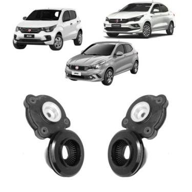 Imagem de Par Coxim Batente Amortecedor Dianteiro Mobi Argo Cronos - Solupe Part