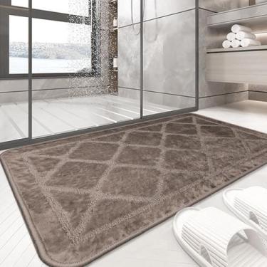 Imagem de 2 Tapete Banheiro Grego Grande Antiderrapante Ce Choco 50x80 - IDEALIZ