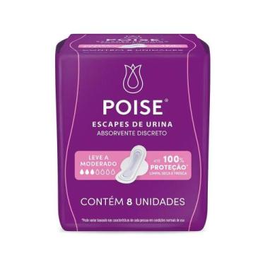Imagem de Absorvente Discreto Poise para Escape de Urina Leve a Moderada 8 Unida